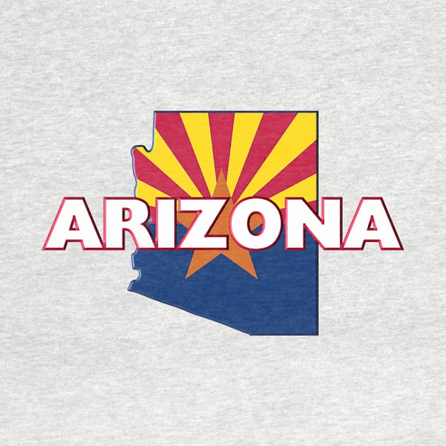 Arizona Colored State by m2inspiration